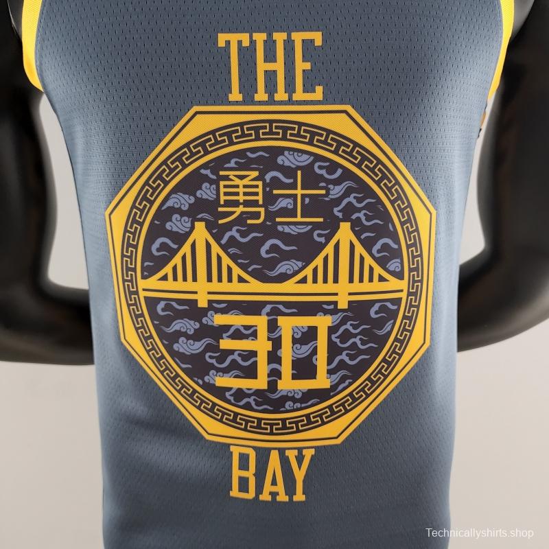 2018 Curry#30 Golden State Warriors Grey NBA Jersey