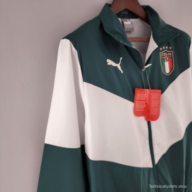 2022 Italy Windbreaker White-Green