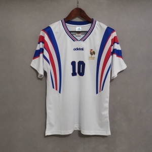 Retro 1996 France Away Soccer Jersey