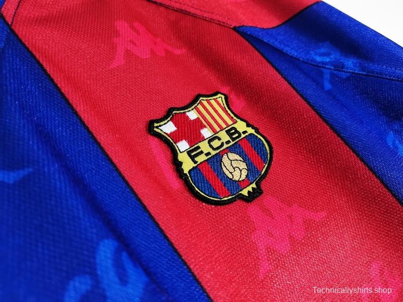 Retro 1995/97 Barcelona Home Soccer Jersey