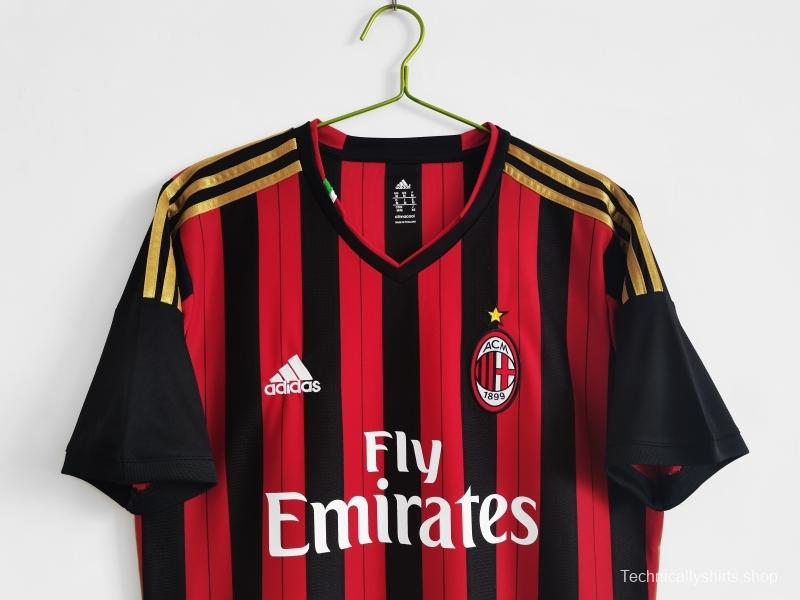 Retro 2013/14 AC Milan Home Soccer Jersey