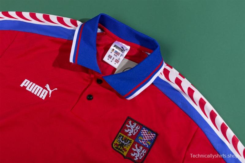 Retro 1996 Czech Republic Home Soccer Jersey