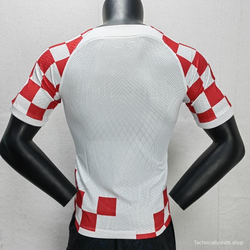 Player Version 2022 Croatia Home Soccer Jersey