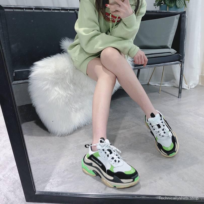 Men/Women Balenciaga Triple S Sneaker Green/Black