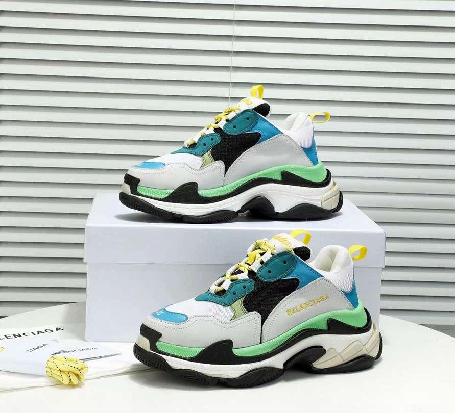 Men/Women Balenciaga Triple S Sneaker Green/Grey/Black