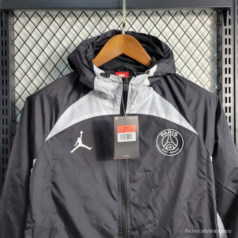 23-24 PSG Black Windbreaker