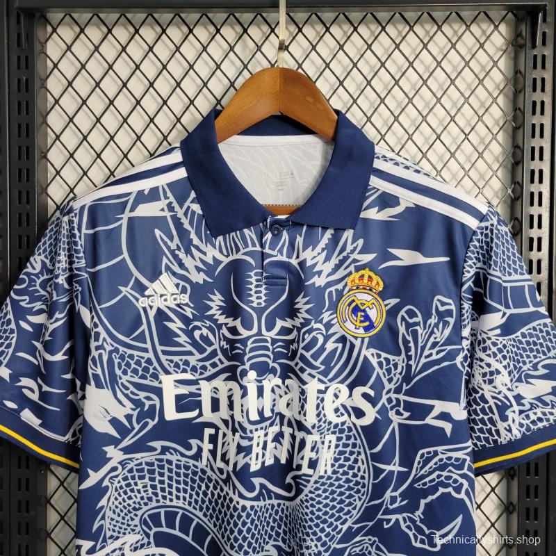 23-24 Real Madrid Special Edition Blue Dragon Jersey