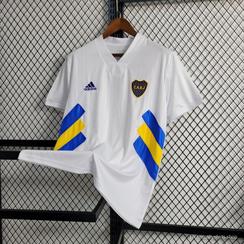 23-24 Boca Juniors White Icon Jersey with Embroidery logo