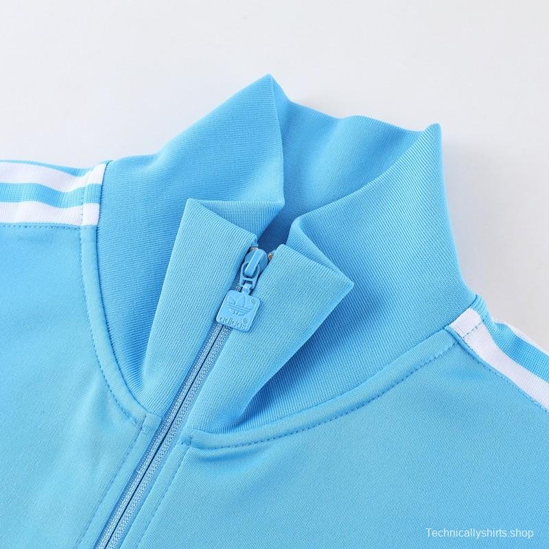 2023 Adidas Original Sky Blue Full Zipper Jacket +Pants