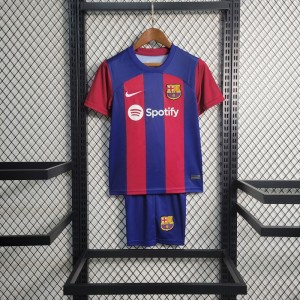 23-24 KIDS Barcelona Home Jersey