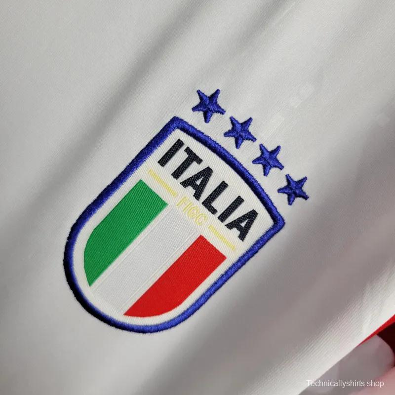 2024 Kids Italy Away White Jersey