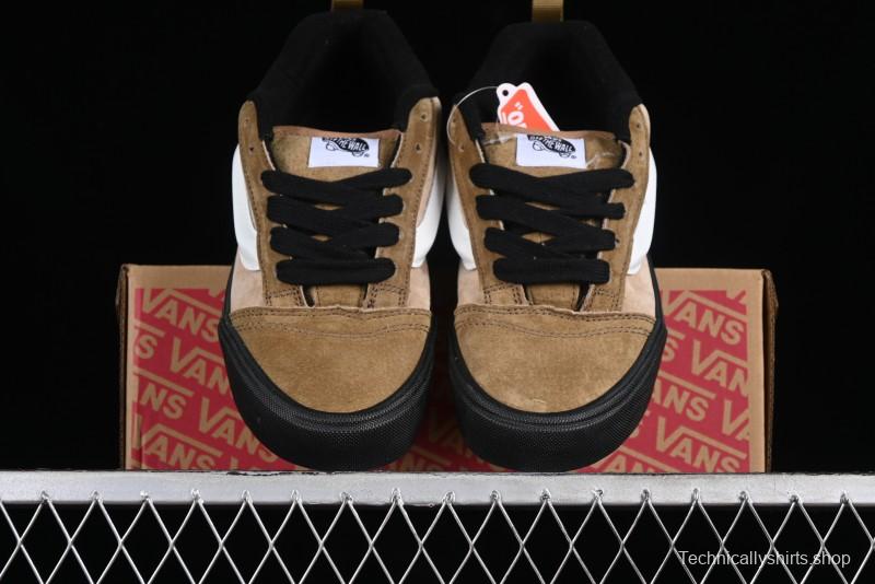 Vans Classics Knu Skool Retro Chunky Tongue Skate Shoes in Black/Brown - VN000CP6BXC