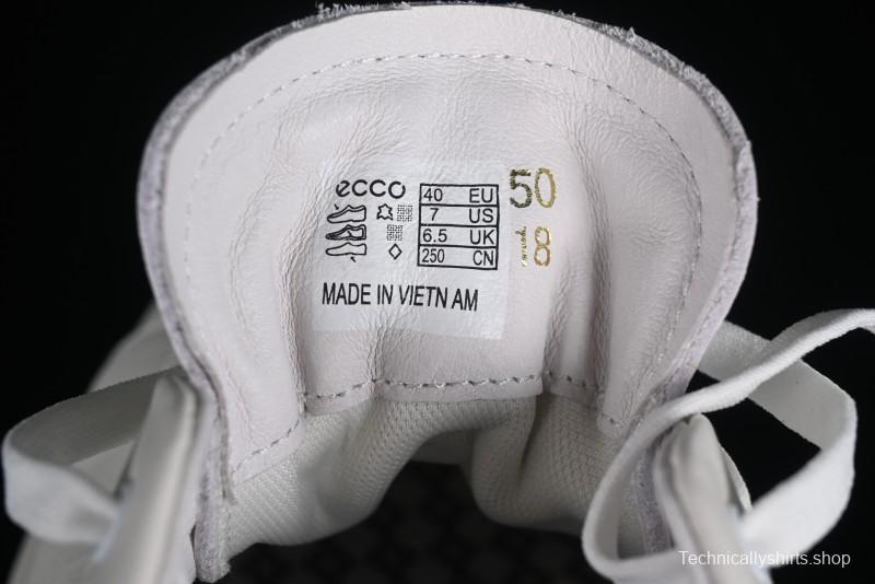 Ecco Soft 60th Anniversary Street Fun Collection Versatile White Sneakers - 63335301002