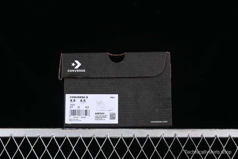 Converse Chuck All Star Lift Platform Utility White High Top Breathable Canvas Casual Shoes - A08767C