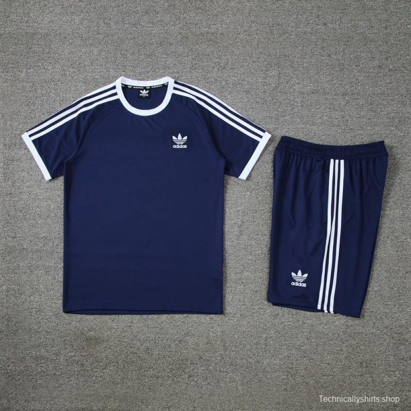 24/25 Adidas Original Navy Short Sleeve Jersey+Shorts