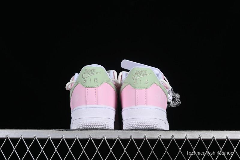 Nike Air Force 1 '07 Low Casual Sneakers with Dreamy Butterfly & Pastel Macaron Colorway - VV1998-013