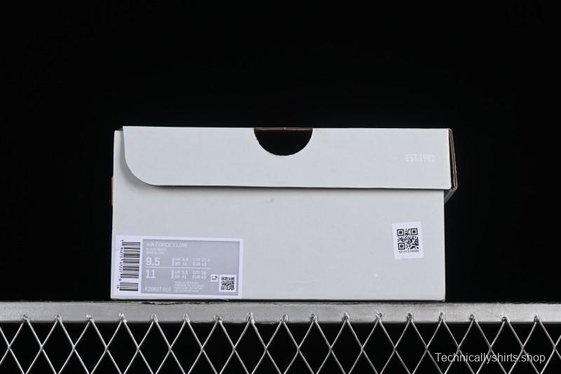 Nike Air Force 1 '07 Low Classic Black White Swoosh Casual Sneakers - FZ0627-010