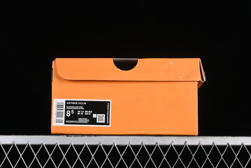 Nike Air Force 1 '07 Low LV Collaboration - Beige Black Pigskin Casual Sneakers - HD1968-010
