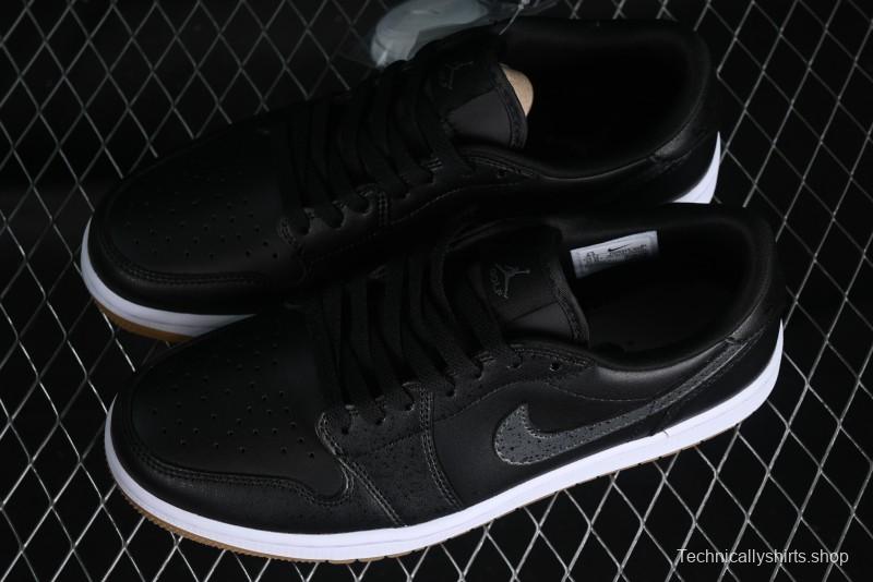 Nike Air Jordan 1 Low Golf Shoes Black Snake Pattern - DD9315-005