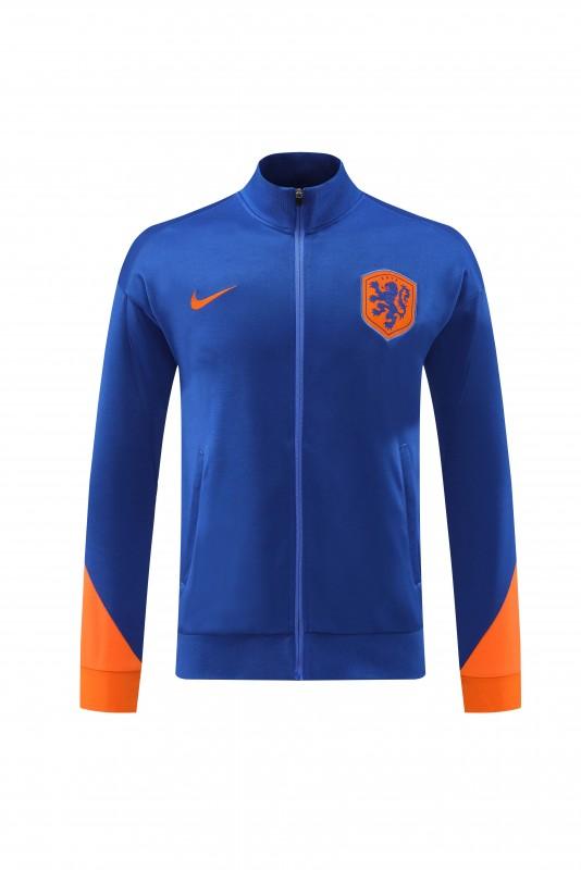 2024 Netherlands Blue Full Zipper Jacket +Long Pants