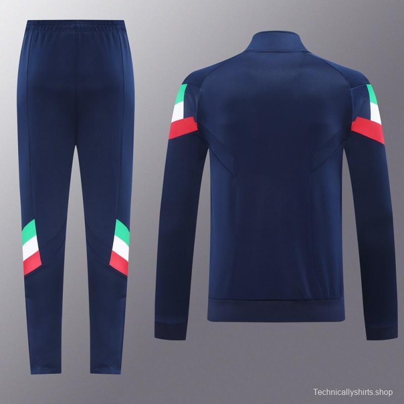 2024 Italy Blue Full Zipper Jacket +Long Pants