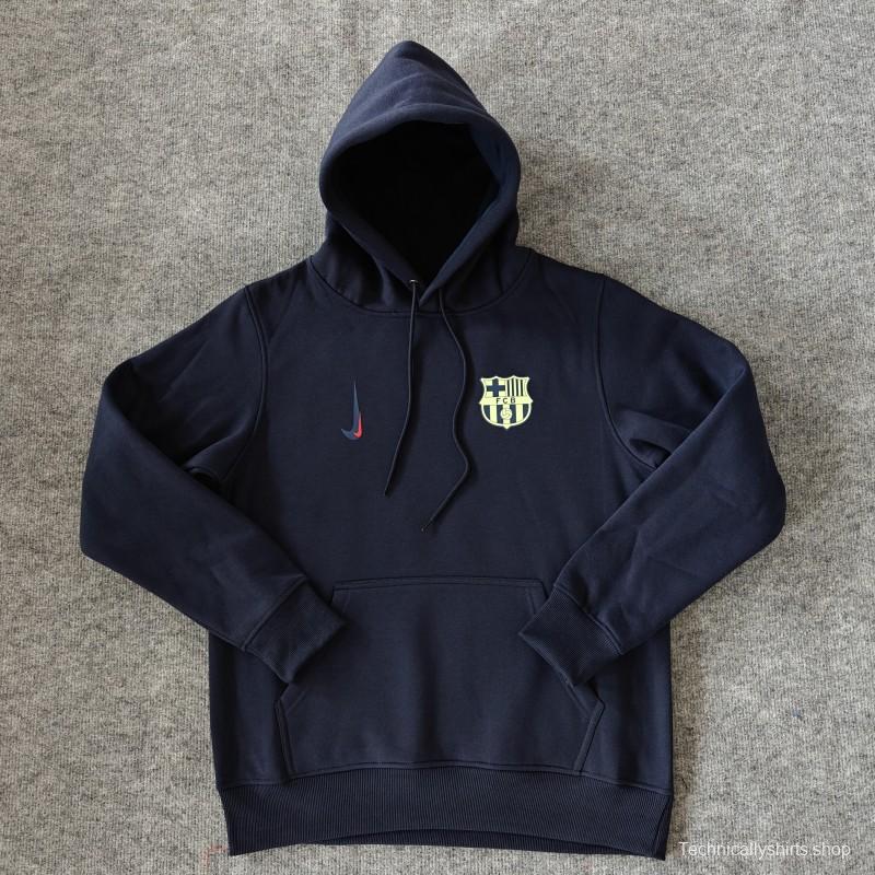 24/25 Barcelona Navy/Red/Black/Beige/Grey Hoodie WIth Black Badge