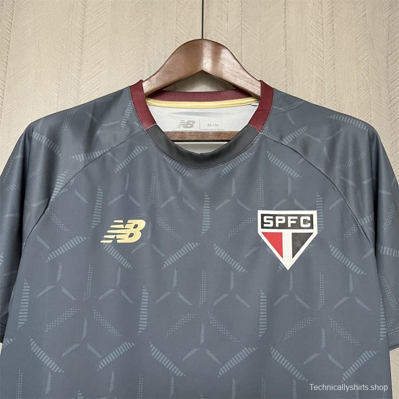 25/26 Sao Paulo Training Jersey Grey Jersey S-XXXXL