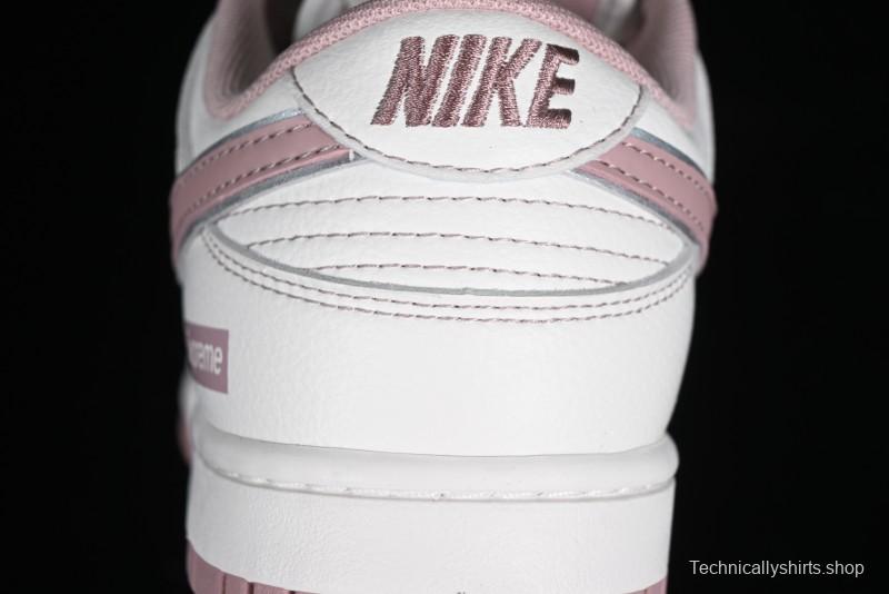 Nike Supreme x SB Dunk Low Collaboration - Rouge Pink Anniversary High-End Custom Low-Top Casual Skate Shoes - DY1503-006