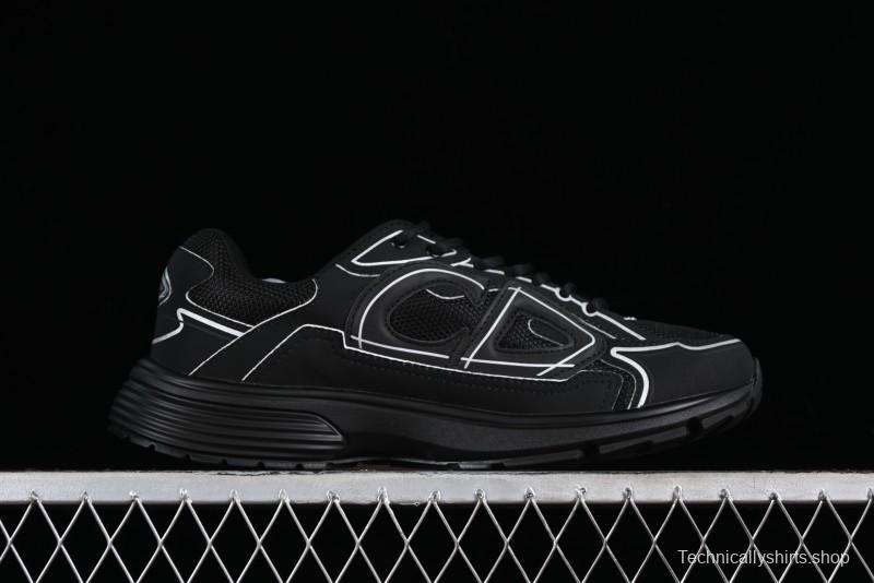 Dior B30 Sneakers with Reflective CD30 Logo and Lightweight Rubber Sole - CD30