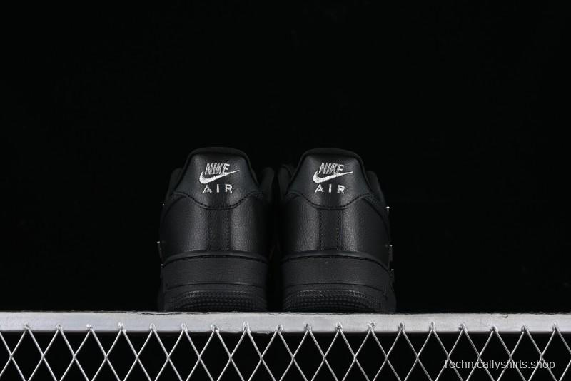 Nike Air Force 1 '07 Low Silver Swoosh Casual Sneakers - HQ1180-001