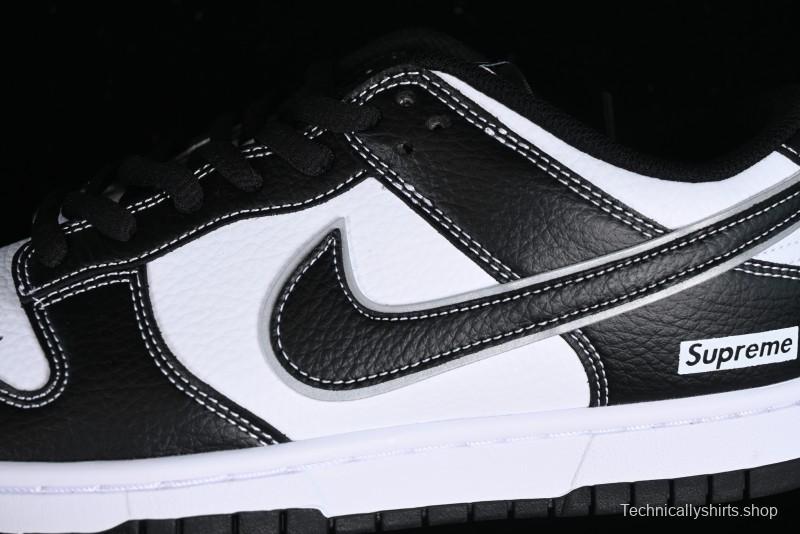 Nike Supreme x SB Dunk Low Panda Colorway Low-Top Casual Skate Shoes - RM2308-332