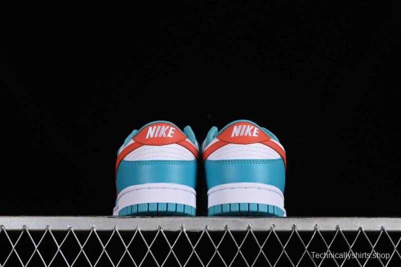 Nike SB Dunk Low Casual Skate Shoes in White Green Orange - DV0833-102