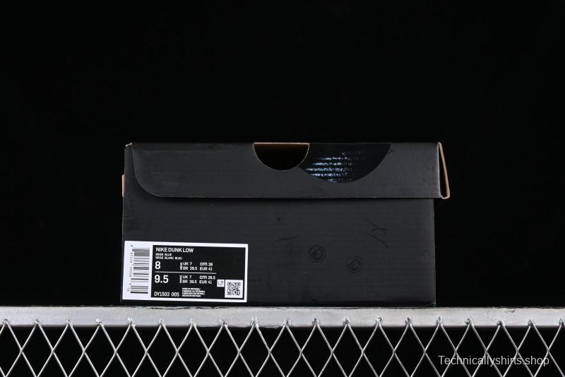 Nike Supreme x SB Dunk Low Collaboration - Navy Blue Anniversary High-End Custom Low-Top Casual Skate Shoes - DY1503-005