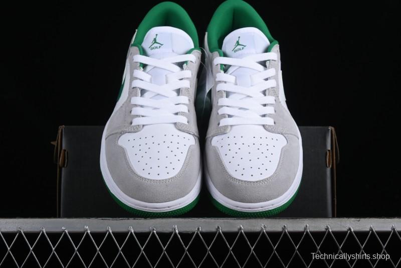 Nike Air Jordan 1 Low Golf Shoes Retro Grey White Green - DD9315-112