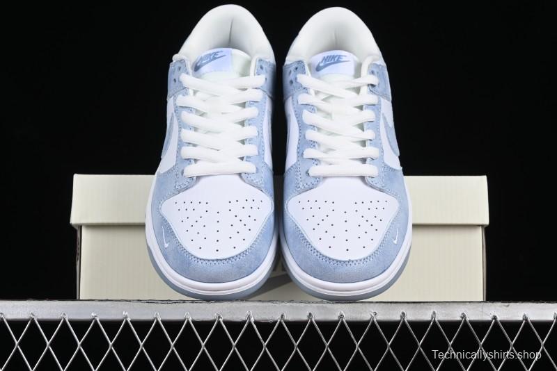 Nike SB Dunk Low Supreme Collaboration - Ice Crystal Blue Anniversary High-End Custom Low-Top Casual Skate Shoes - JH8039-939