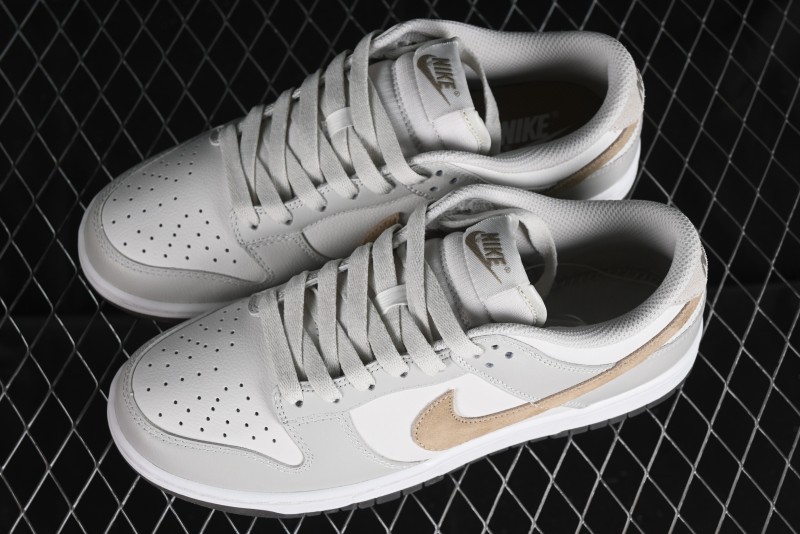 Nike Dunk Low SB Casual Sneakers in Light Grey/Khaki - FJ4188-001