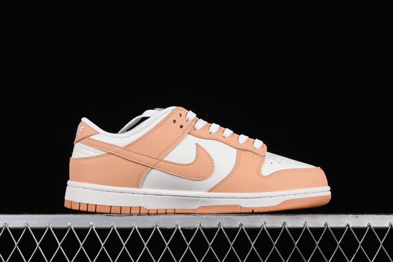 Nike Dunk Low "Harvest Moon" SB Skateboarding Shoes in Beige Orange - DD1503-114