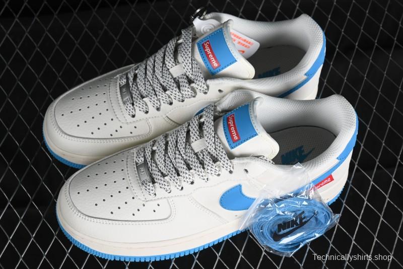 Nike Supreme x Air Force 1'07 Low Casual Sneakers in Lake Blue - HD1968-024
