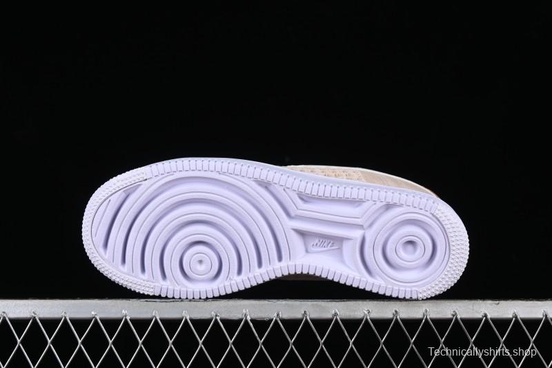 Nike Air Force 1 '07 Low 2.0 Khaki Flyknit Casual Sneakers - CI0051-200