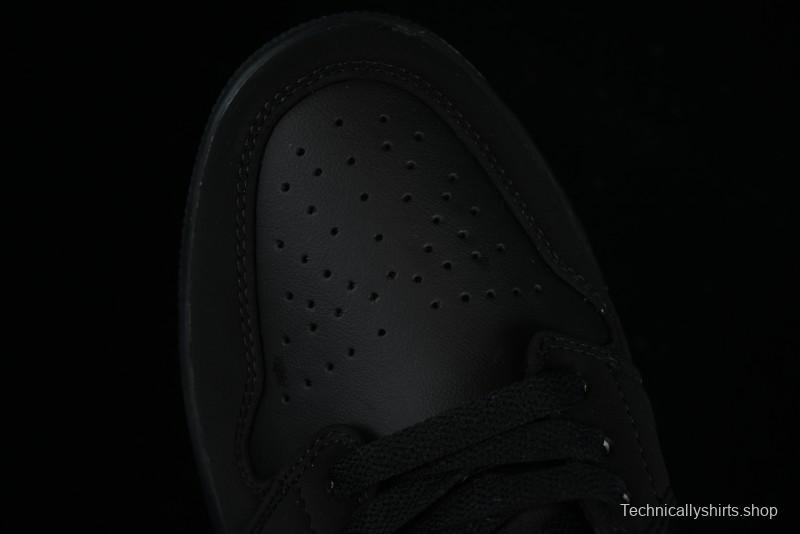 Nike Air Jordan 1 Low AJ1 Black Gold Hook Casual Sneakers - 553558-071