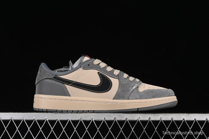 Nike Travis Scott x Fragment Design x Air Jordan 1 Low OG SP AJ1 Retro Sneakers - CH6336-013