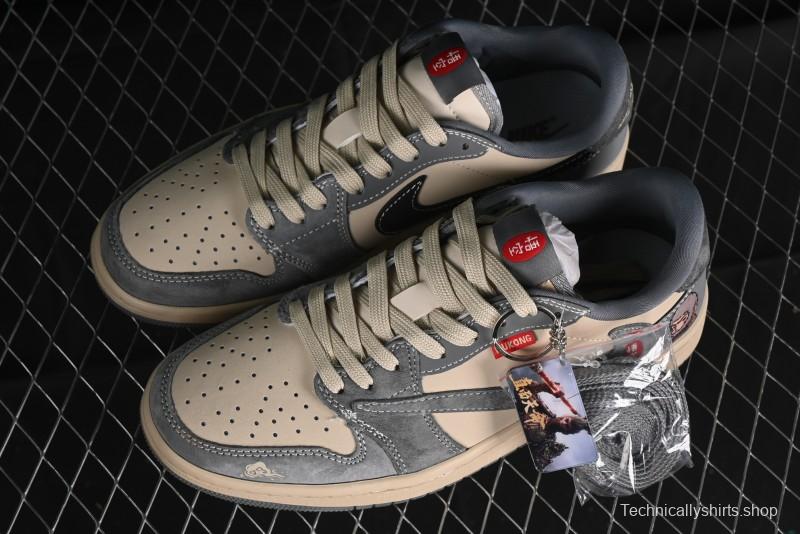 Nike Travis Scott x Fragment Design x Air Jordan 1 Low OG SP AJ1 Retro Sneakers - CH6336-013