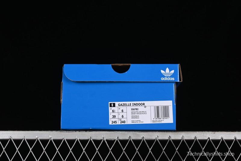 Adidas Originals Gazelle Indoor Retro Casual Slip-Resistant Wear-Resistant Low-Top Sneakers - IG6782