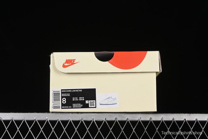 Nike SB Dunk Low Stussy Collaboration - Blue Double Swoosh Anniversary Custom Low-Top Casual Skate Shoes - BB1818-101