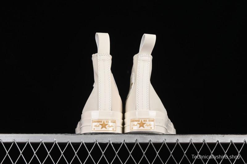 Converse Chuck 70s High Top Casual Sneakers with Cream Cloud and Gold Accents - A08232C