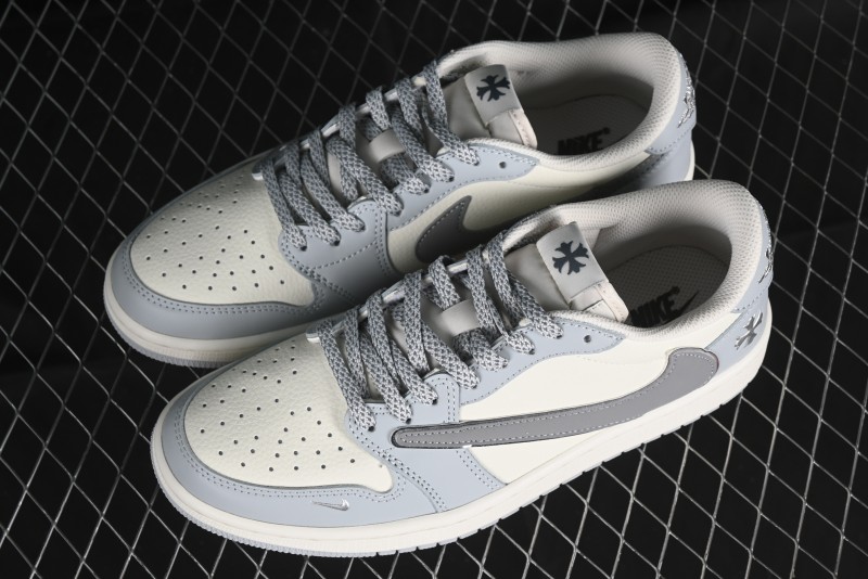 Nike Travis Scott x Fragment Design x Air Jordan 1 Low OG SP AJ1 Retro Sneakers - DM7866-016
