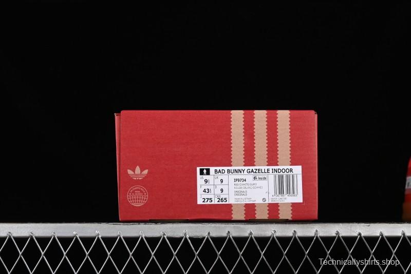 Adidas Originals Gazelle Indoor Bad Bunny Retro Casual Slip-Resistant Low-Top Sneakers - IF9734