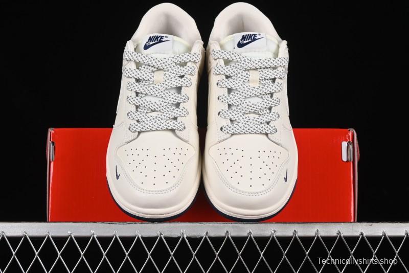 Nike SB Dunk Low Supreme Collaboration - Classic Beige Blue Anniversary High-End Custom Low-Top Casual Skate Shoes - XX8888-003
