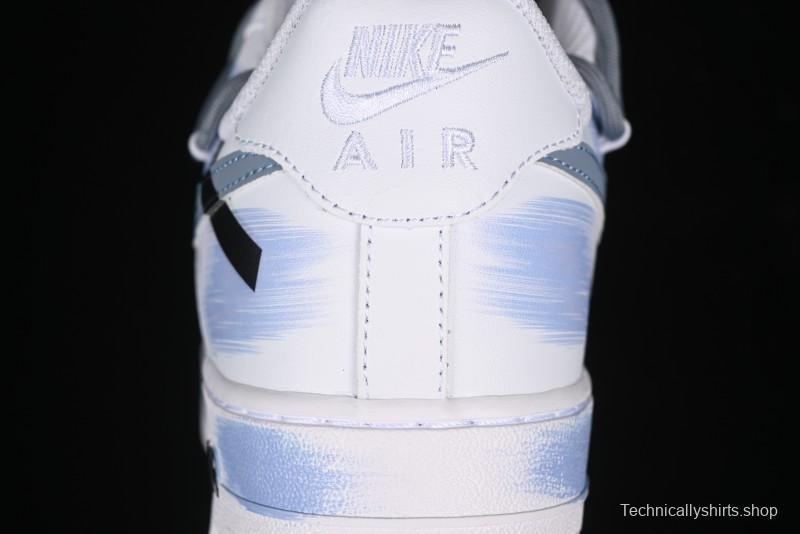 Nike Air Force 1 '07 Low Anime Theme Purple-Blue Spray Custom Casual Sneakers - ZH0316-029