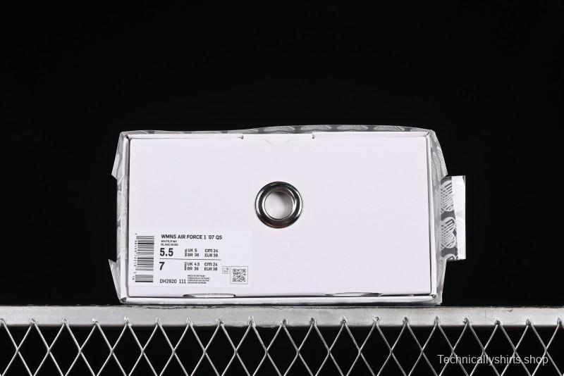 Nike Air Force 1 '07 Low Valentine's Day Limited Edition Pink Bear Sneakers - DH2920-111